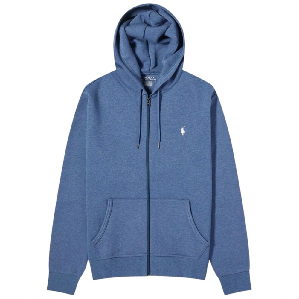 Polo Ralph Lauren Double Knit Hoody in Derby Blue Heather